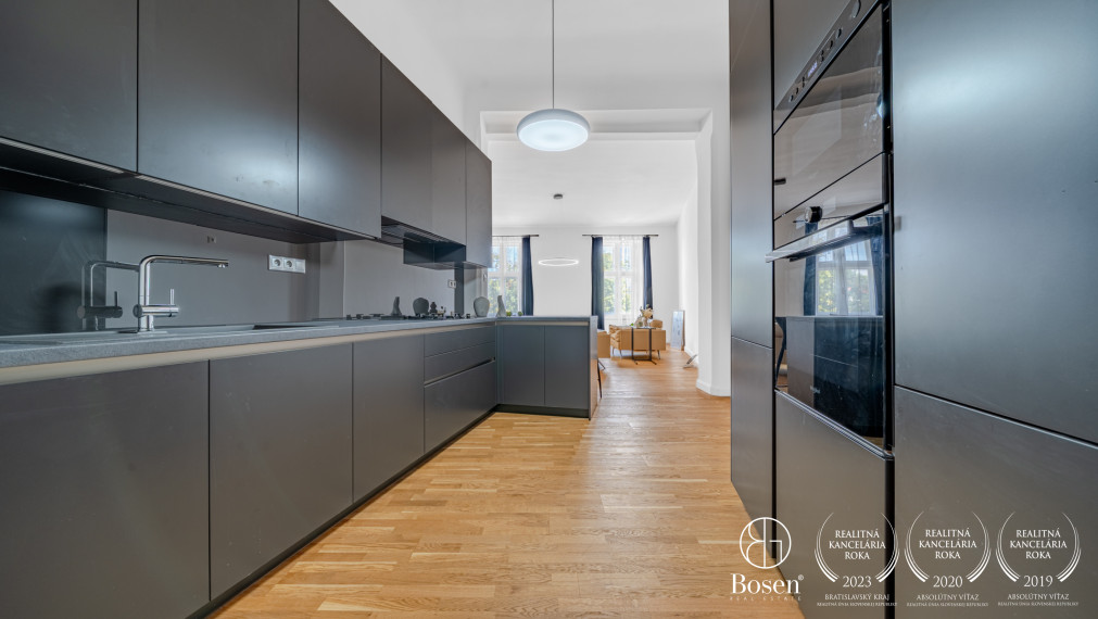 BOSEN | Nadštandardný 3 izbový byt s vysokými stropmi, Staré Mesto, Palisády - Štefánikova, 116 m2