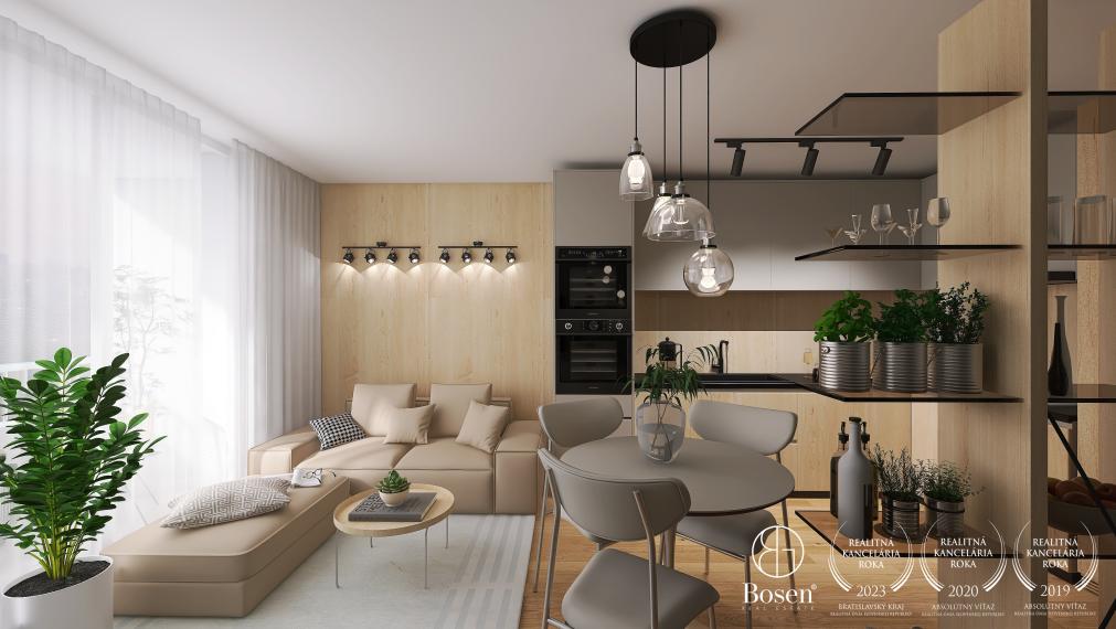 BOSEN | Priestranný 2 izbový byt v novostavbe PRÚDY Trnava