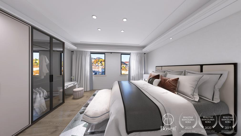 BOSEN | REZERVOVANE Priestranný 3-izbový mezanín s loggiou a garážovým státím v Ružinove, Seberíniho ulica