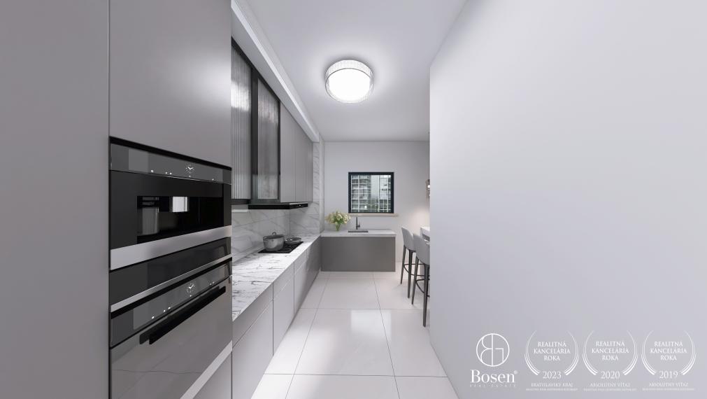 BOSEN | REZERVOVANE Priestranný 3-izbový mezanín s loggiou a garážovým státím v Ružinove, Seberíniho ulica