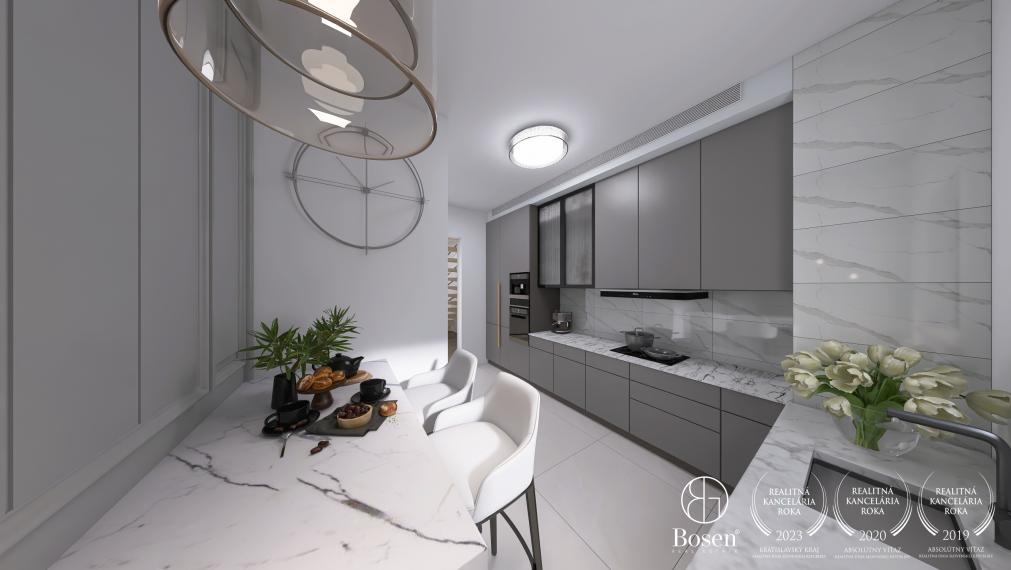 BOSEN | REZERVOVANE Priestranný 3-izbový mezanín s loggiou a garážovým státím v Ružinove, Seberíniho ulica