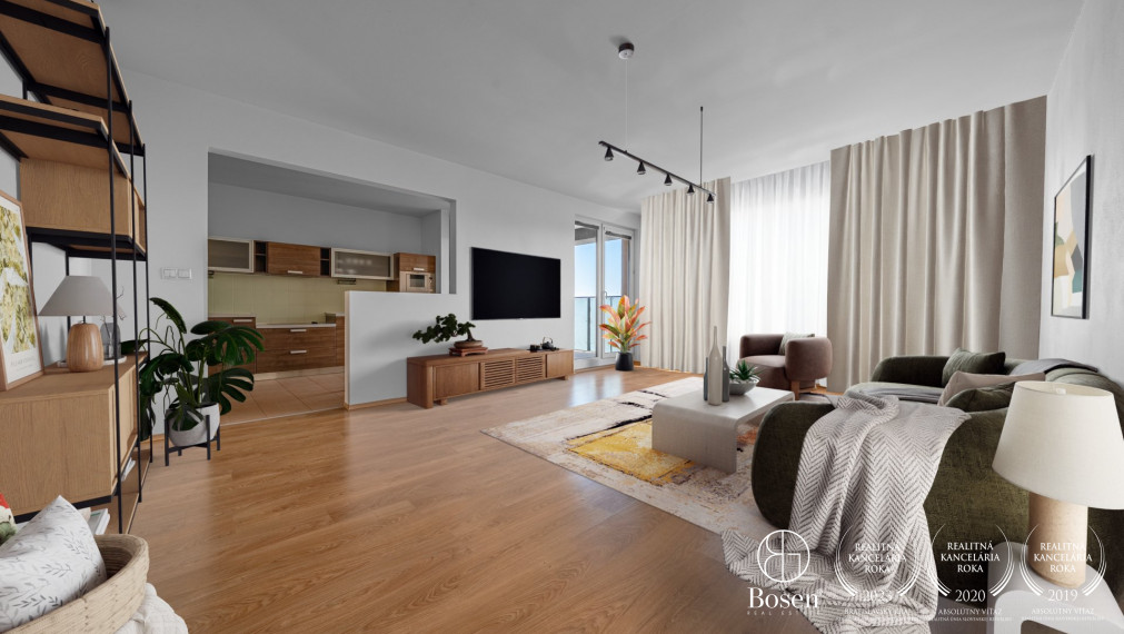 BOSEN | Veľký 3-izb.byt vo dvore, 2 parkingy v garáži, Ružinov, Trnavská cesta, 100 m2