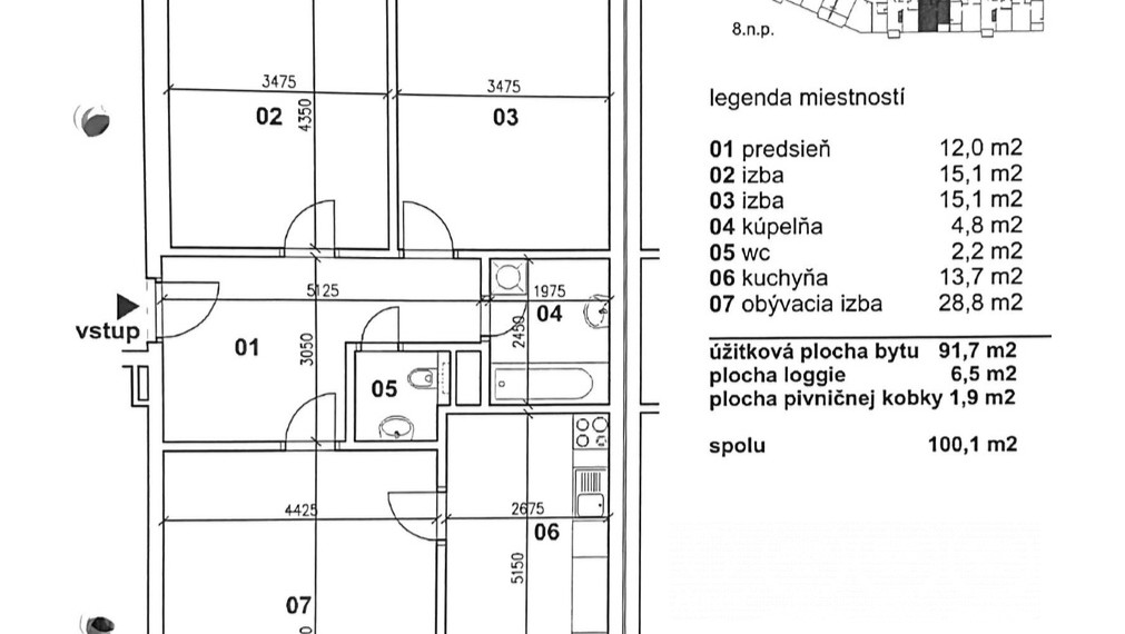 BOSEN | Veľký 3-izb.byt vo dvore, 2 parkingy v garáži, Ružinov, Trnavská cesta, 100 m2
