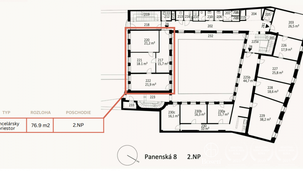 BOSEN | Prenájom kancelárskych priestorov na Panenskej ulici - Staré Mesto, Bratislava