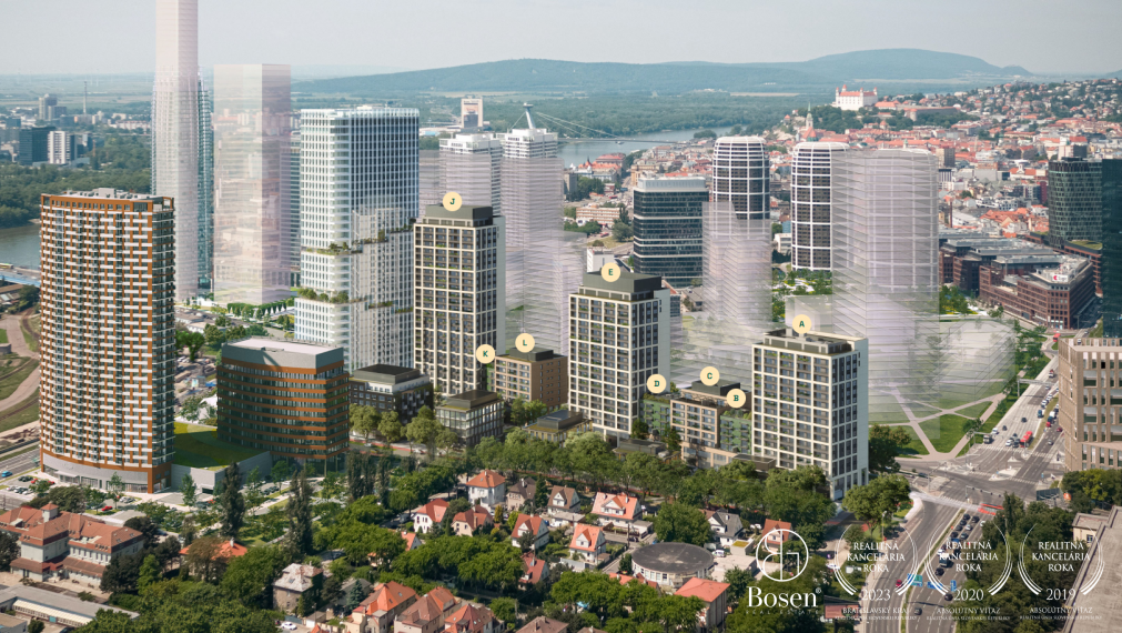 BOSEN | 3-izbový byt v prémiovom projekte DownTown Yards, Bratislava