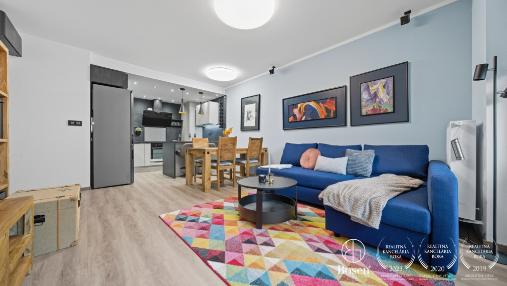 BOSEN | Kompletne zariadený 3 izb. byt, walk-in šatník, garážové státie, Ružinov, 67 m2