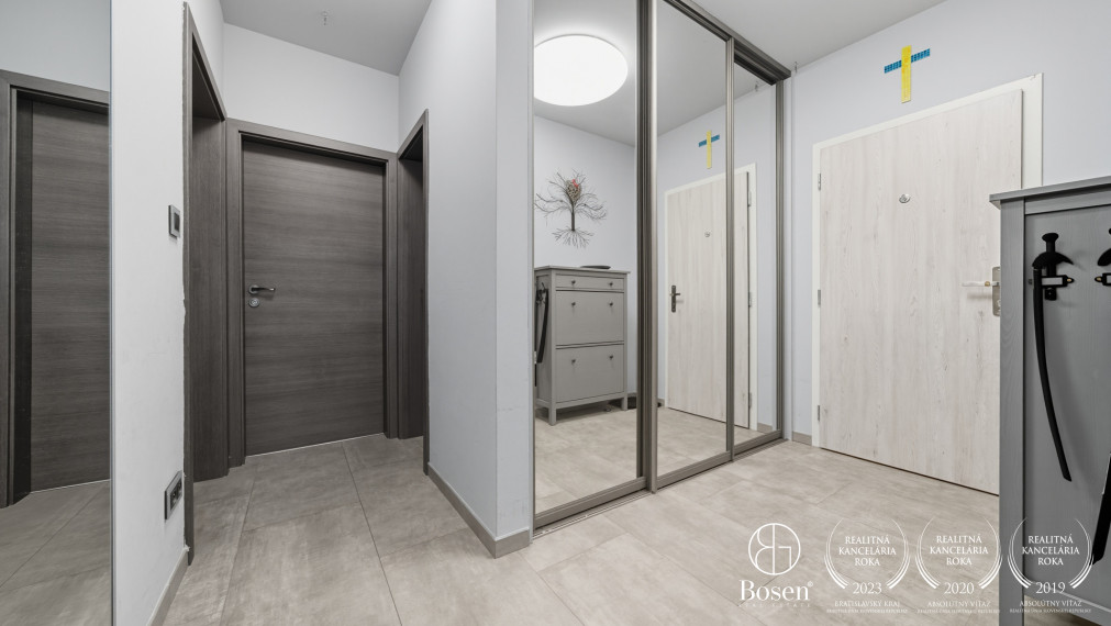 BOSEN | Kompletne zariadený 3 izb. byt, walk-in šatník, garážové státie, Ružinov, 67 m2