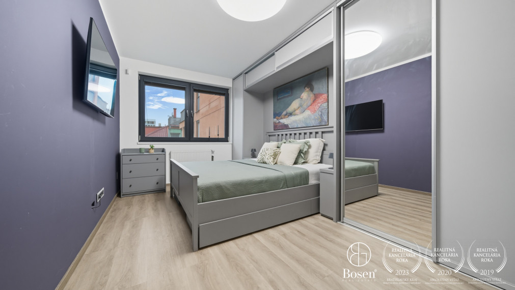 BOSEN | Kompletne zariadený 3 izb. byt, walk-in šatník, garážové státie, Ružinov, 67 m2