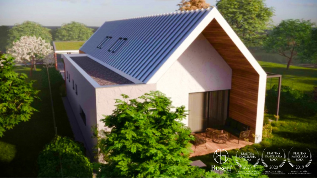 BOSEN | Na predaj rozostavaný dom s projektom, veľkou terasou a pozemkom 1875 m²