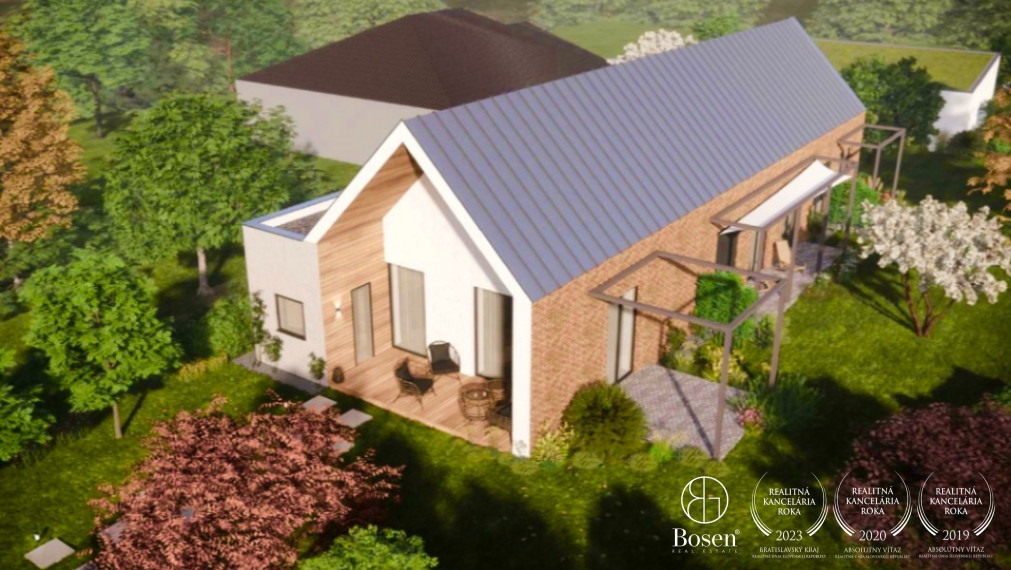 BOSEN | Na predaj rozostavaný dom s projektom, veľkou terasou a pozemkom 1875 m²