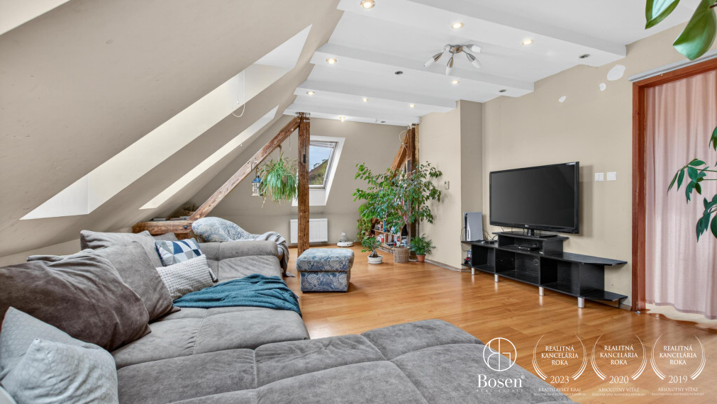 BOSEN | Priestranný 2 izbový byt s podkrovím, 119 m2, Nové Mesto - Bratislava