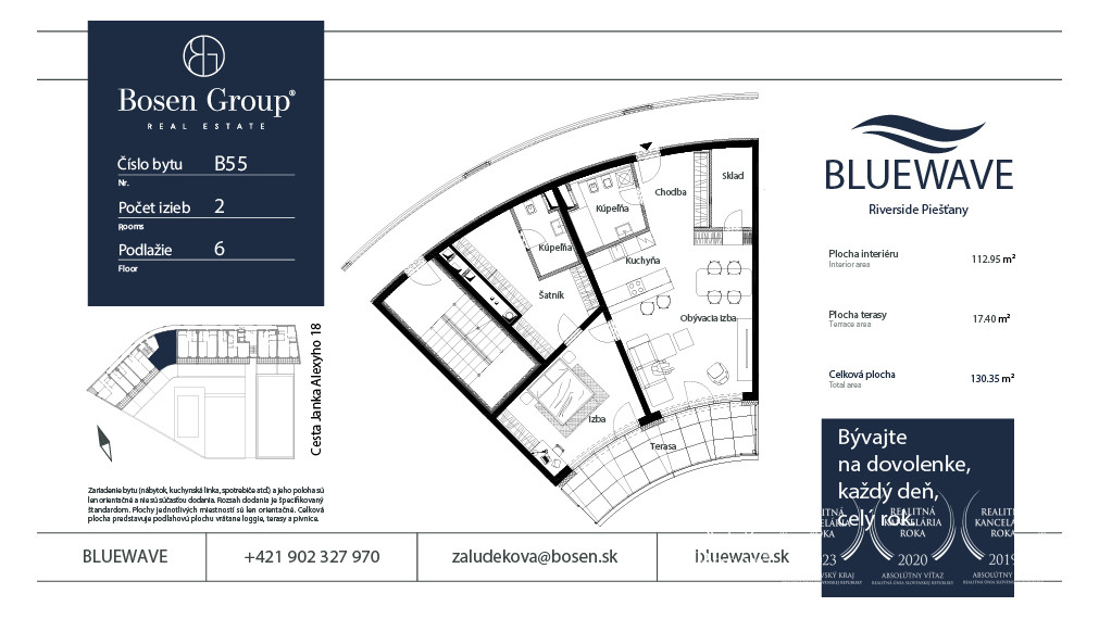 BOSEN | Luxusný 2 izbový byt s extravagantným vybavením, Piešťany, 112.95 m2