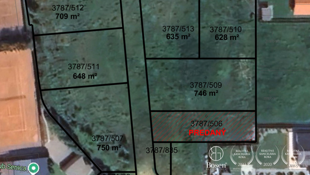 BOSEN | Stavebný pozemok pre rodinný dom, Senica, časť Sotiná - Mlyny, 746 m2