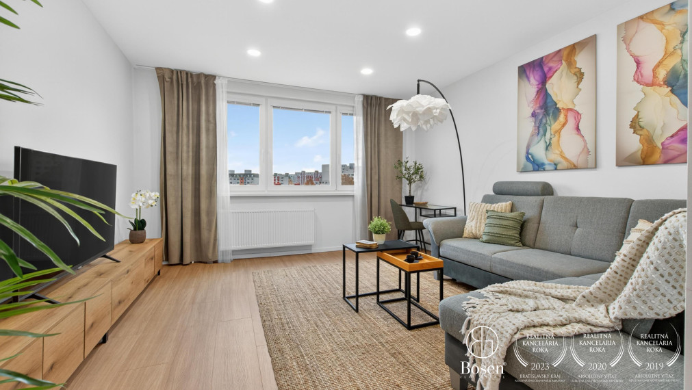 BOSEN | 4 izbový kompletne zrekonštruovaný byt s loggiou, 87,2 m2, Bzovícka, Petržalka