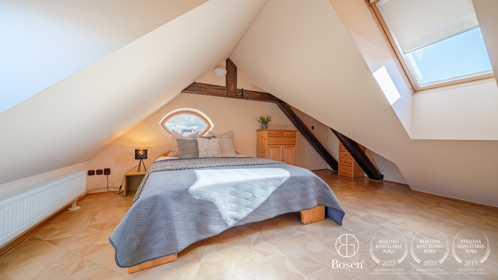 BOSEN | 5-room attic apartment with an exceptional atmosphere in the Esterházy Palace, Panská Street, Bratislava, 228 m²