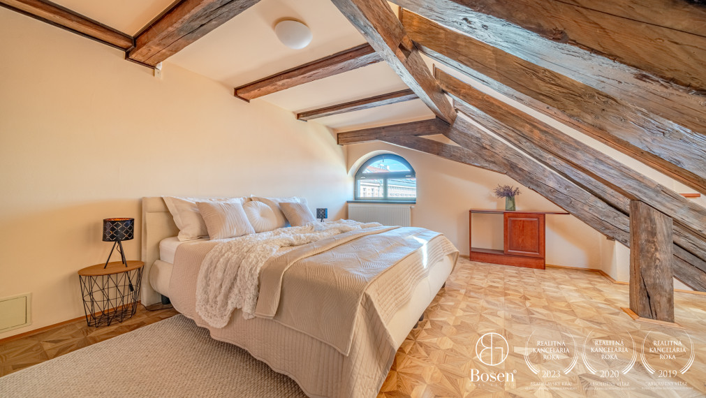 BOSEN | 5-room attic apartment with an exceptional atmosphere in the Esterházy Palace, Panská Street, Bratislava, 228 m²