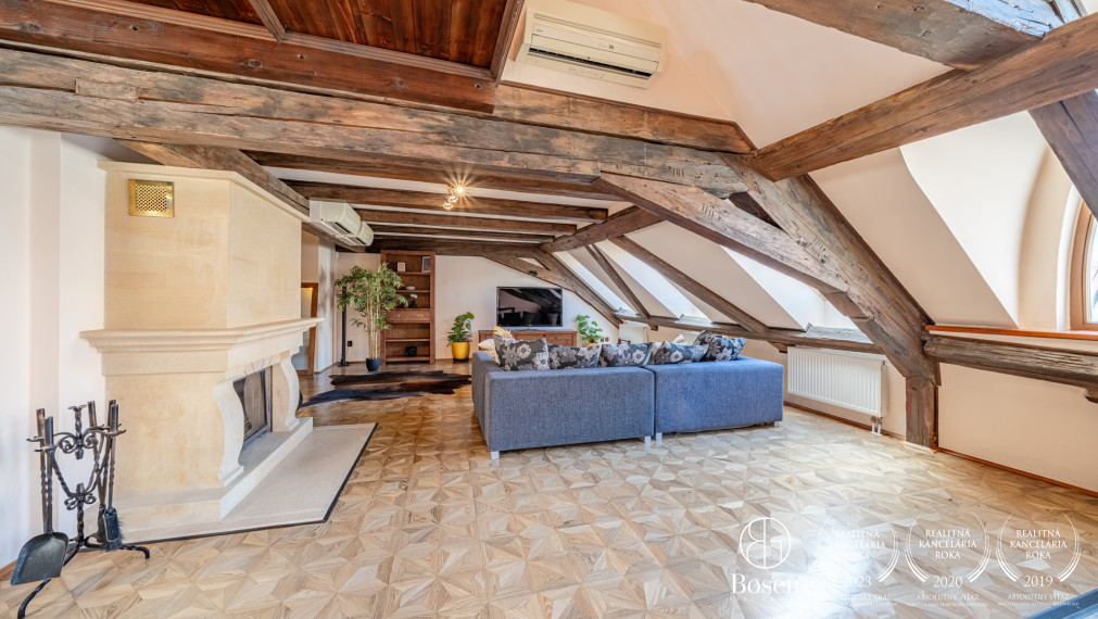 BOSEN | 5-room attic apartment with an exceptional atmosphere in the Esterházy Palace, Panská Street, Bratislava, 228 m²
