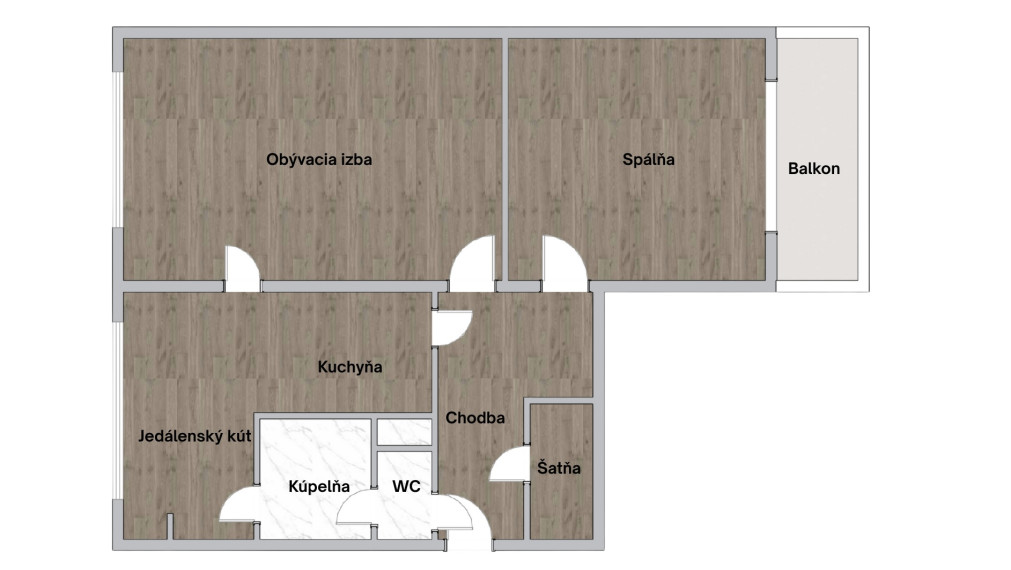 BOSEN | 2 izbový byt s loggiou v centre Fiľakova, 65m2