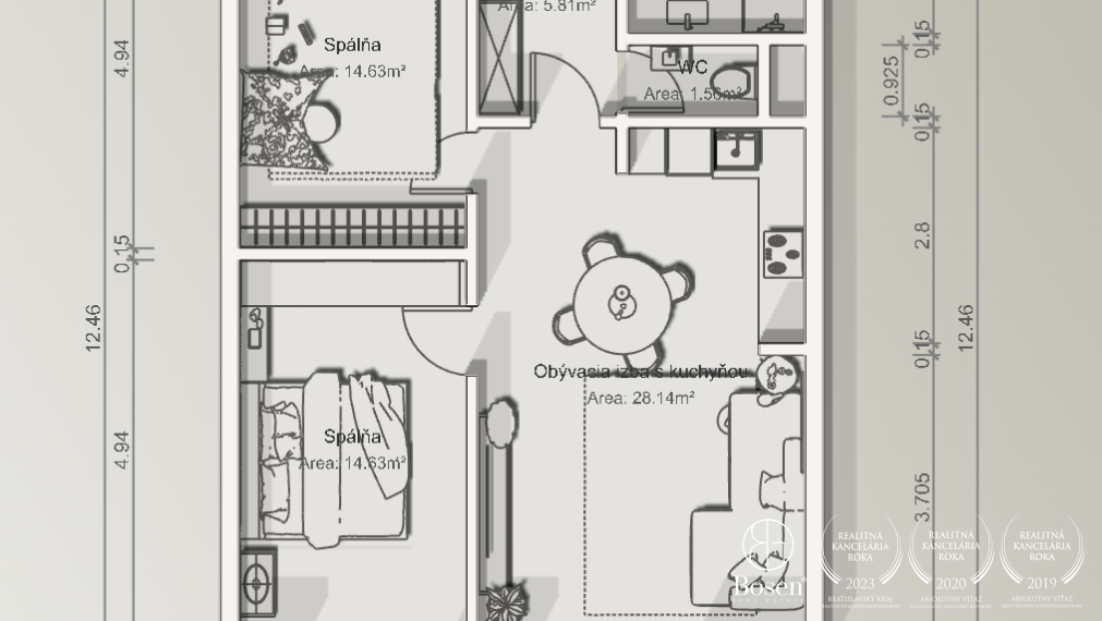 BOSEN Realicity | Moderný 3-izbový byt s terasou v novostavbe ALTUM – komfort, príroda a komunitná atmosféra