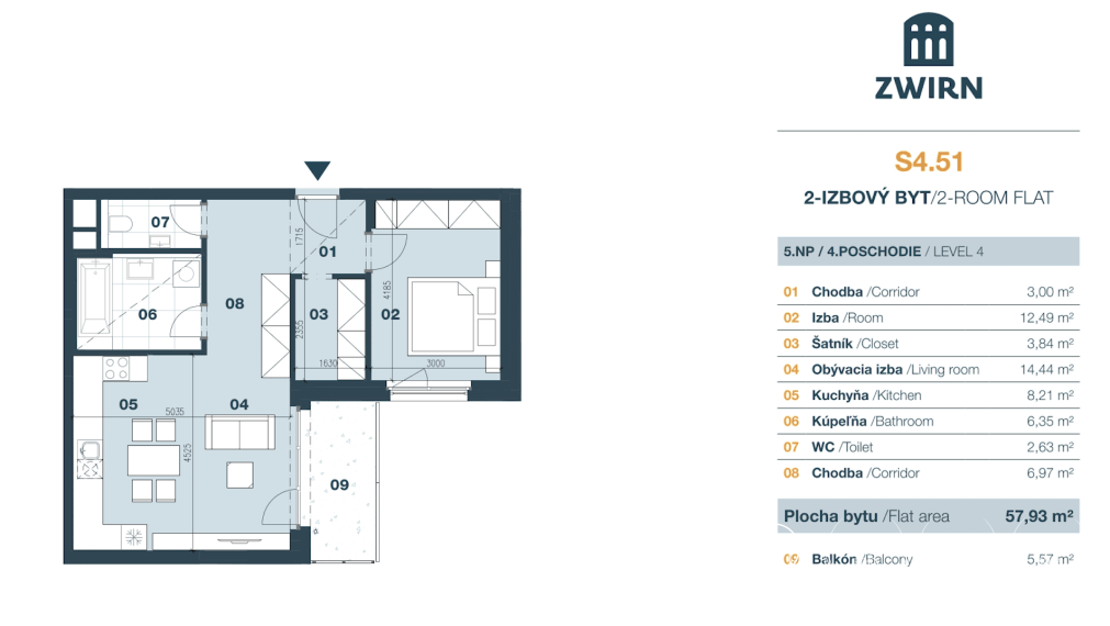 BOSEN | ZWIRN: 2kk priestranný byt v novostavbe, Ružinov, 66 m2