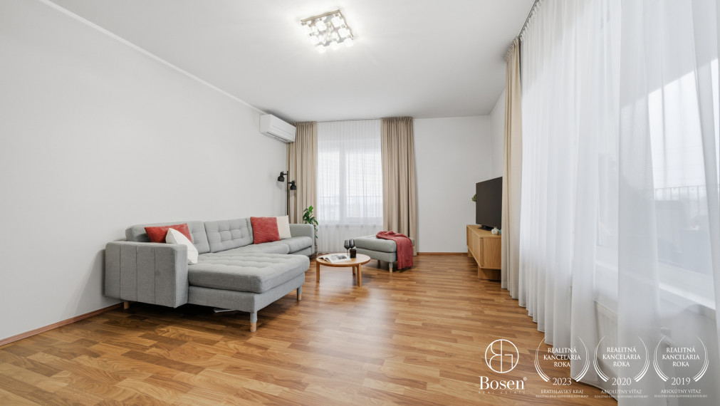 BOSEN | Kompletne zariadený 2-izbový byt s klimatizáciou a parkovaním – Ružinov, 78m2
