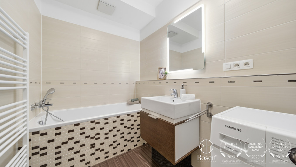 BOSEN | Kompletne zariadený 2-izbový byt s klimatizáciou a parkovaním – Ružinov, 78m2