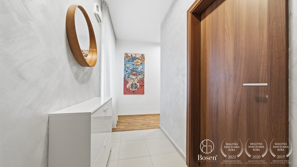 BOSEN | Kompletne zariadený 2-izbový byt s klimatizáciou a parkovaním – Ružinov, 78m2