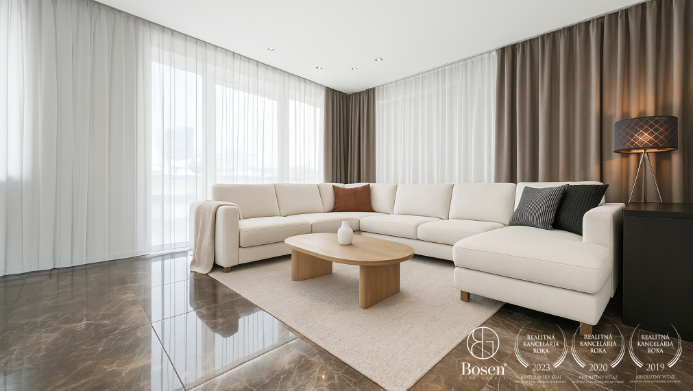 BOSEN | Space, light, privacy – penthouse – 267 m2 | Kramáre – Uhrova Street