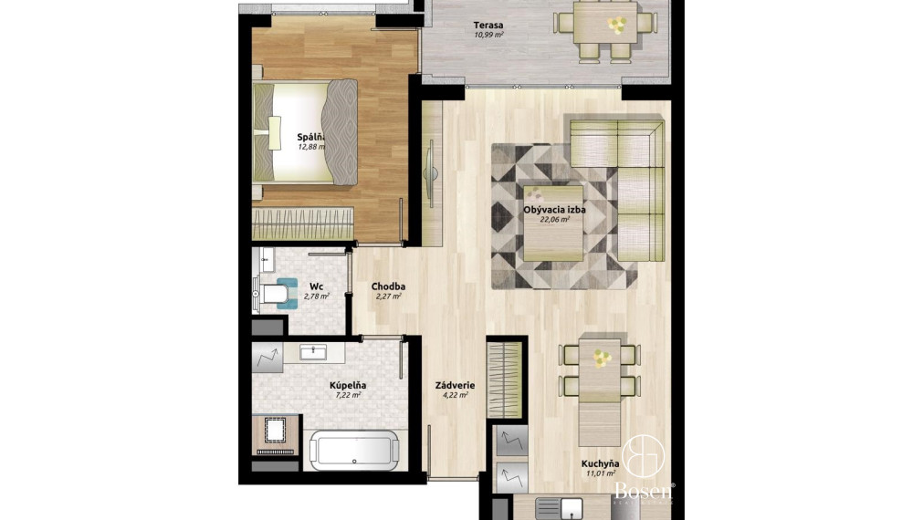 BOSEN | IDEAL Homes | 1, 2, 3 izbový byt, Dunajská Streda