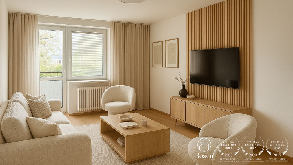 BOSEN | Priestranný 4 izbový byt s výbornou dispozíciou a záhradou Liesek , 88m2