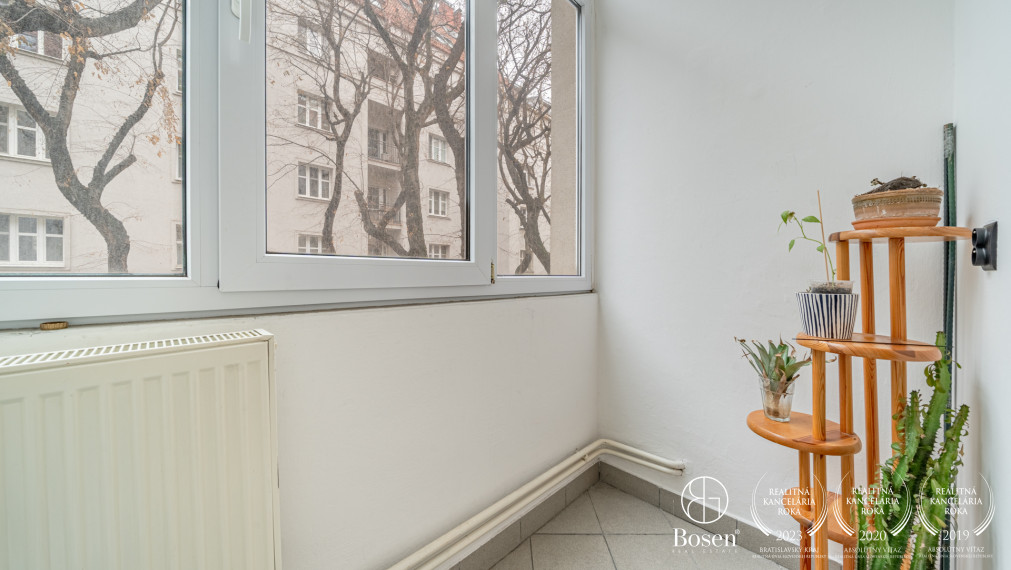 BOSEN | elegant 2-room spacious apartment with a loggia in a quiet part of the Old Town, Bratislava