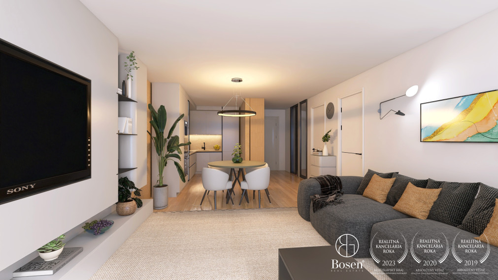 BOSEN | BLUEWAVE 2 izbový byt s výhľadom na rieku, Banka, Piešťany, 85.17 m2