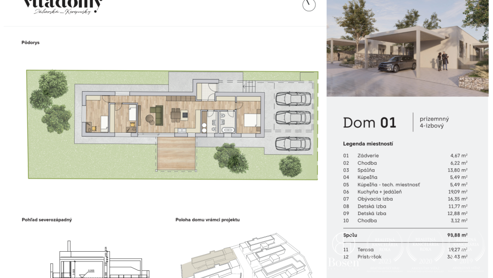 BOSEN | Rodinný dom v novom projekte ViladomyZáhorská_Kerepušky, Záhorská Bystrica