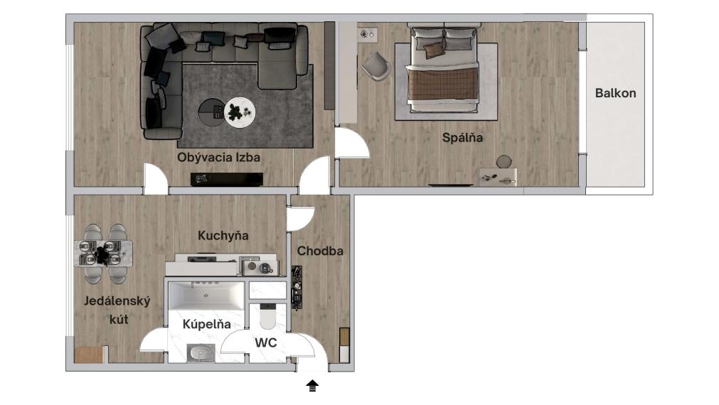 BOSEN | 2 izbový byt s balkónom v perfektnej lokalite, 64m2