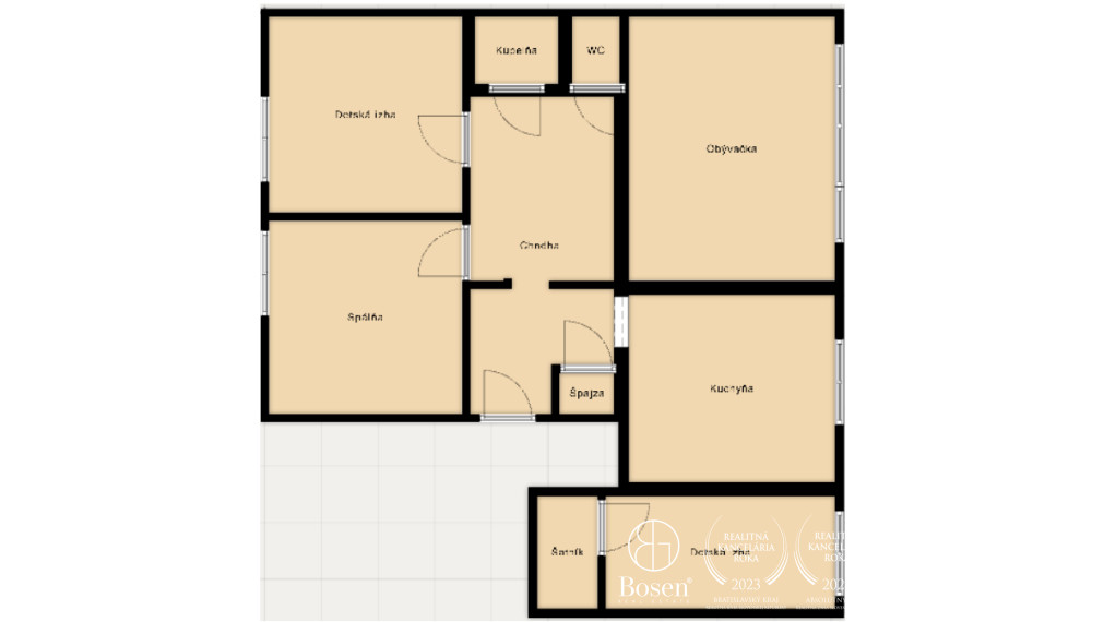 PREDANÉ| ARISE| 4-izbový byt s loggiou a výhľadom na Bratislavu, Rača
