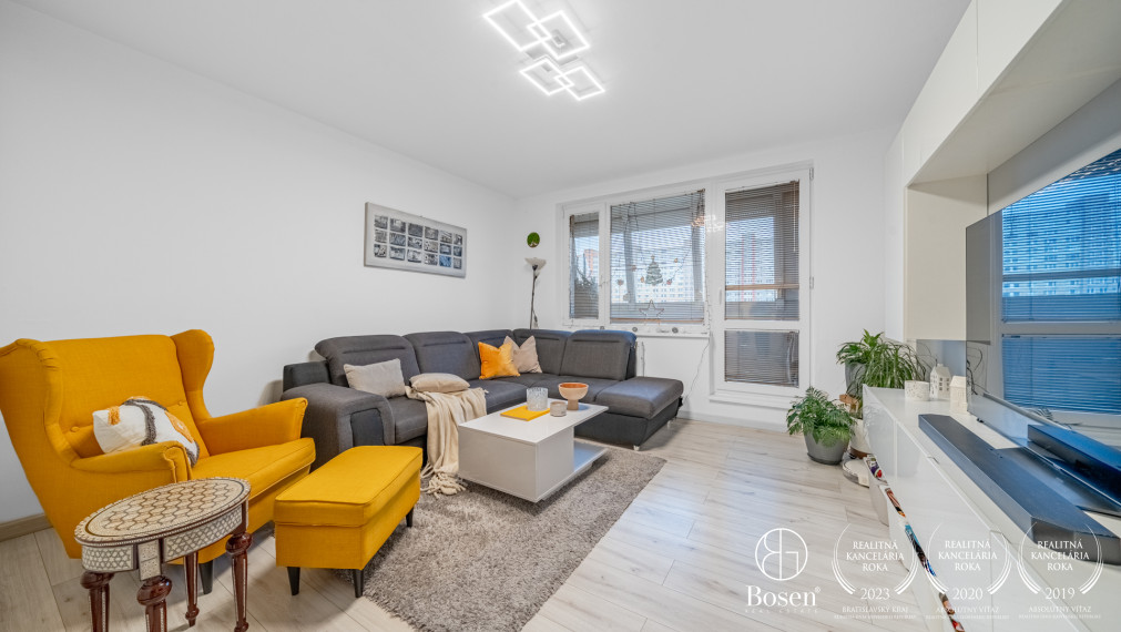 BOSEN | 3 izbový zrekonštruovaný byt s dvomi loggiami, 77,19m2, Topolčianska, Petržalka