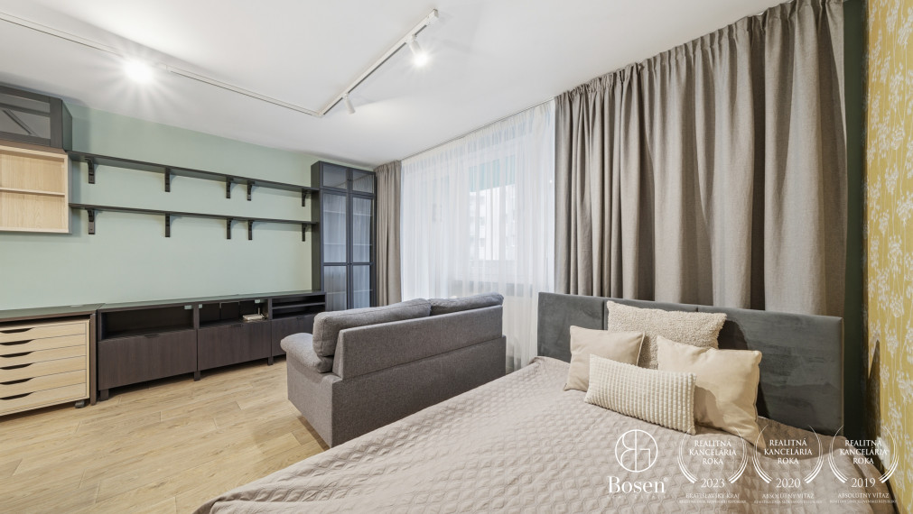 BOSEN | Praktický 1 izbový byt s veľkým balkónom, Rustaveliho ul., Rača-BA