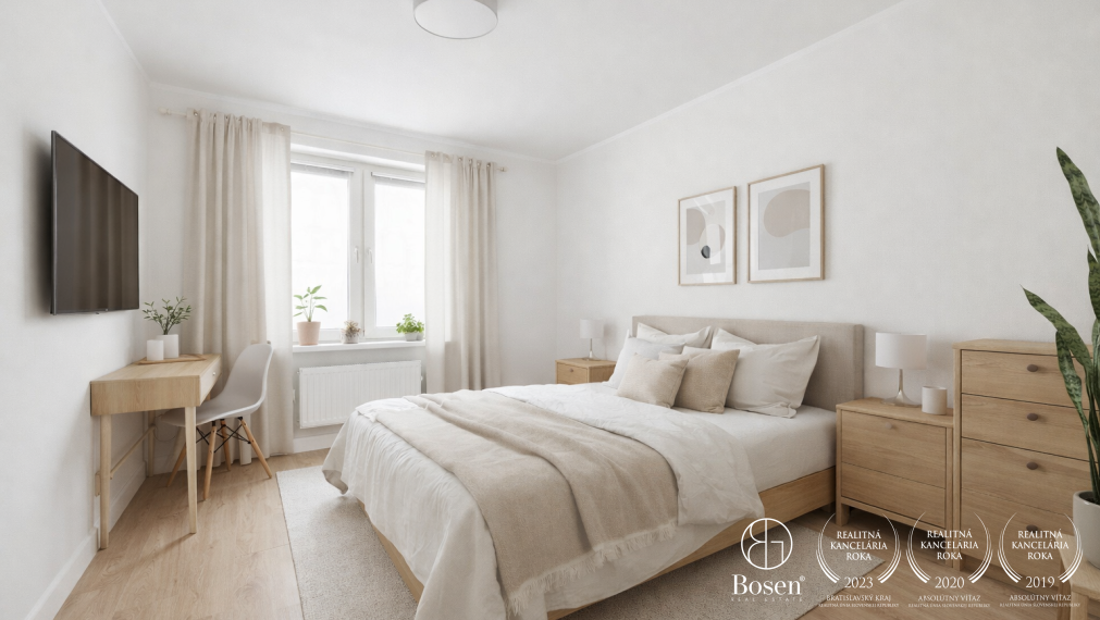 BOSEN | 3 izbový byt s veľkou loggiou, 69,2 m2, Račianska ulica, Nové Mesto