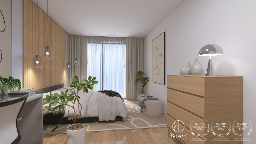BOSEN | BLUEWAVE 2 izbový byt s výhľadom na rieku, Banka, Piešťany, 85.17 m2