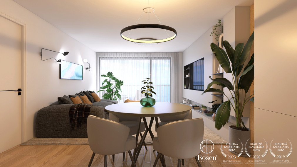 BOSEN | BLUEWAVE 2 izbový byt s výhľadom na rieku, Banka, Piešťany, 85.17 m2