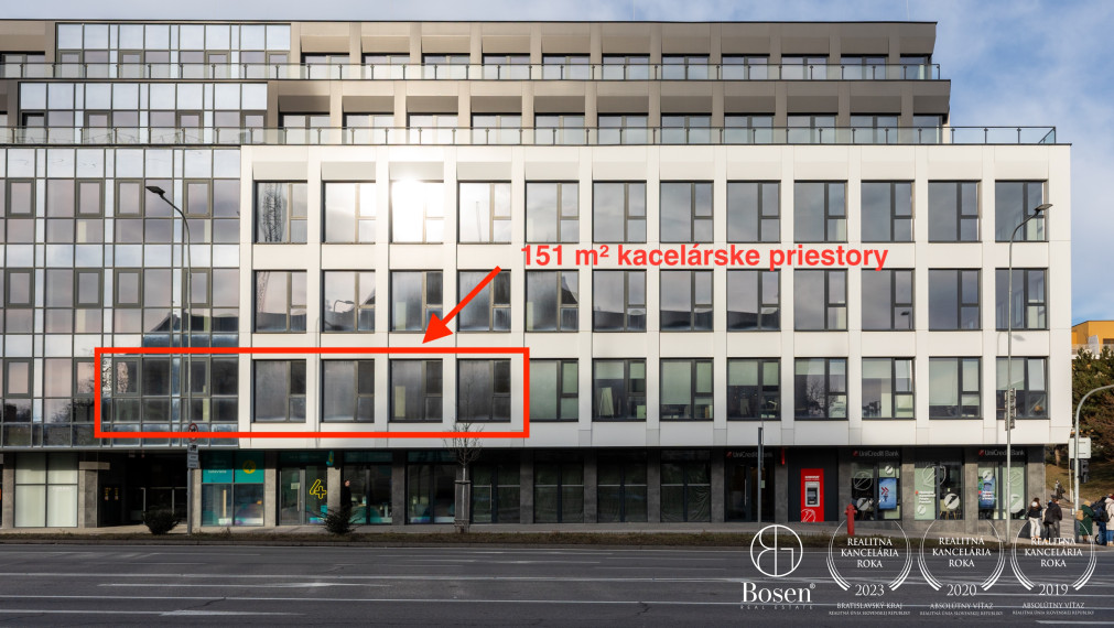 BOSEN | TABÁŇ - prenájom kancelárske priestory 151 m² Tabáň