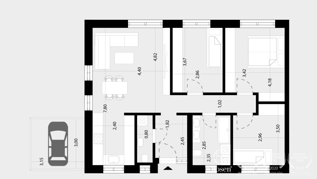 BOSEN | Novostavba rodinného domu v projekte Pod ihriskom, Rohožník