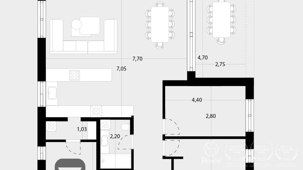 BOSEN | Novostavba RD s garážou v projekte Pod ihriskom, Rohožník
