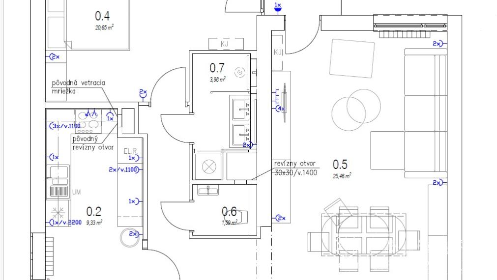 BOSEN | Veľkometrážny zariadený 2 izbový byt 85m2, Staré Mesto