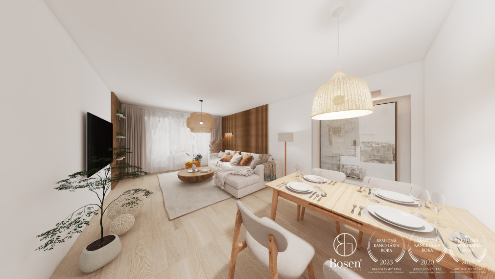 BOSEN | Priestranný 2,5 izbový byt s lodžiou, 71 m2, Ružinov, BA