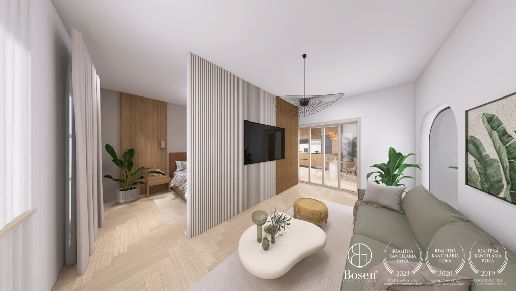 BOSEN | Veľkometrážny 1,5 izbový byt s výhľadom, Na Hrebienku, BA 63m2