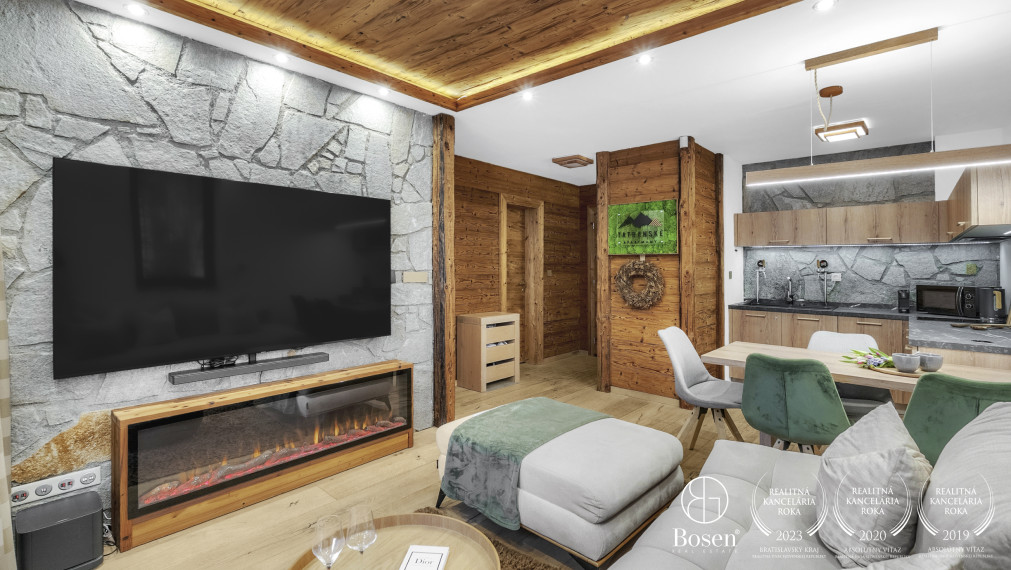 BOSEN | Exkluzívny 2 izbový apartmán s terasou, Kukučka rezort, Tatranská Lomnica