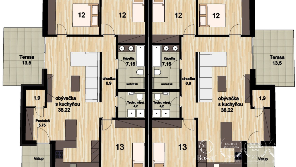 BOSEN | 4izb Rodinný dvojdom so záhradou v Dunajskej Strede