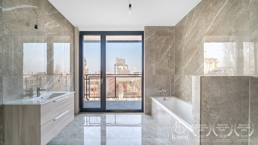 BOSEN | Svetlý 2-izbový byt s 2 terasami pri OC Central, Cyrilova ulica, Bratislava