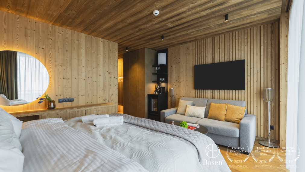 BOSEN | Luxusný 1 izbový apartmán s balkónom v PRÉMIOVOM HORSKOM REZORTE, Tatranská Lomnica